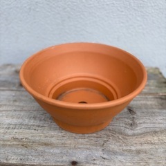 植木鉢　素焼き　テラコッタ鉢　穴あり　重量あり高さ10cm 幅2...