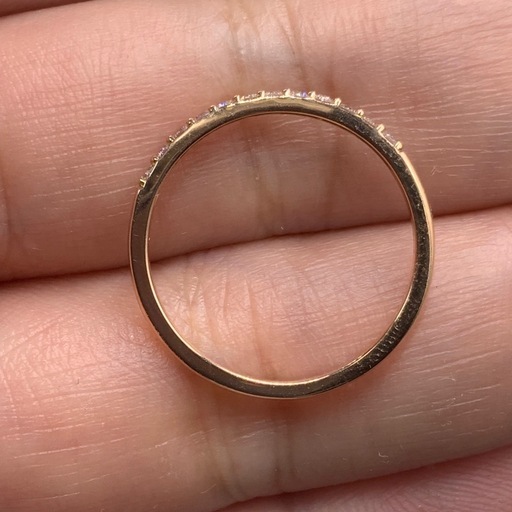 GSTV K18 ダイヤモンドリング　ハーフエタニティ系　 1.4g 0.15ct