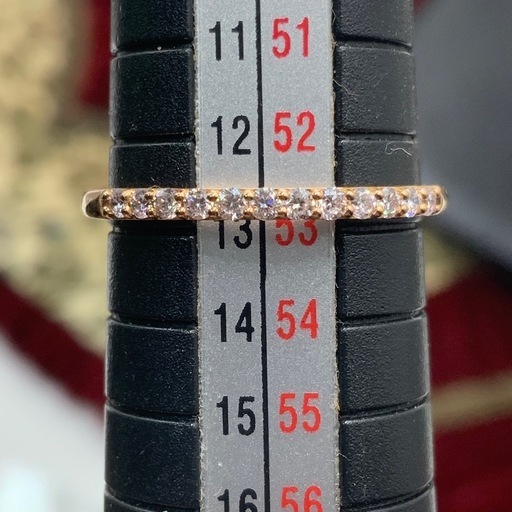 GSTV K18 ダイヤモンドリング　ハーフエタニティ系　 1.4g 0.15ct