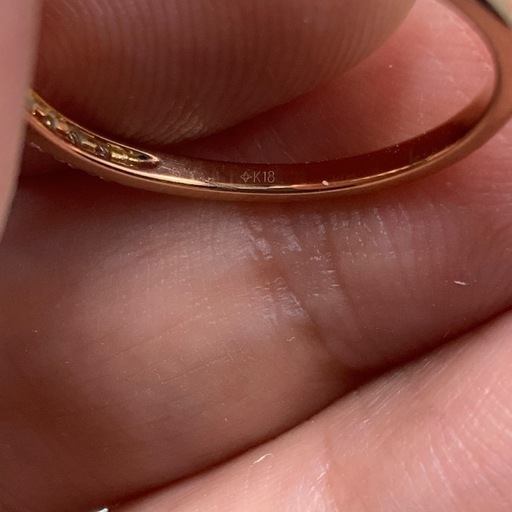 GSTV K18 ダイヤモンドリング　ハーフエタニティ系　 1.4g 0.15ct