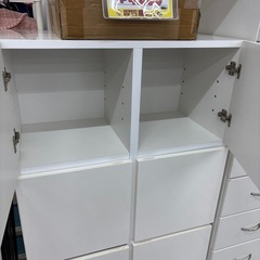 6段収納キャビネット ホワイトの画像