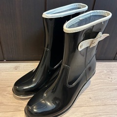 黒色レインブーツ23cm