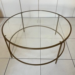 【美品】リビングガラステーブル