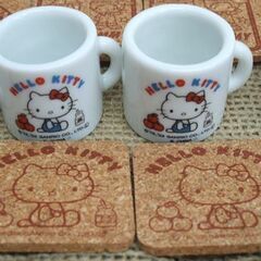 未使用品 サンリオ ミニチュア ミニマグカップ 12個セット コースター付き　キティ マイメロ キキララ パティ＆ジミー 他 コレクション ☆ PayPay(ペイペイ)決済可能 ☆ 札幌市 豊平区 平岸 平岸店の画像