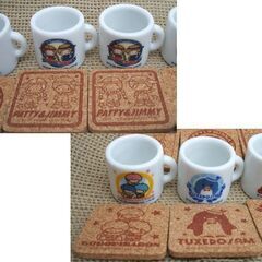 未使用品 サンリオ ミニチュア ミニマグカップ 12個セット コースター付き　キティ マイメロ キキララ パティ＆ジミー 他 コレクション ☆ PayPay(ペイペイ)決済可能 ☆ 札幌市 豊平区 平岸 平岸店の画像