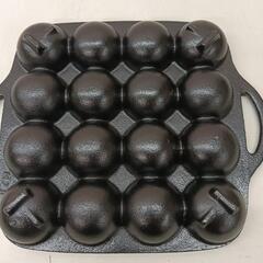 【25＊60012】◆TAKOYAKI  CLUB  たこ焼き器　16穴◆鉄鋳物製◆カセットコンロ用◆タコピン・油引き付き◆アウトドアの画像