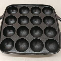 【25＊60012】◆TAKOYAKI  CLUB  たこ焼き器　16穴◆鉄鋳物製◆カセットコンロ用◆タコピン・油引き付き◆アウトドアの画像