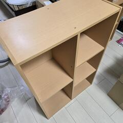 【2個セット】カラーボックス 2列タイプ　ナチュラルの画像