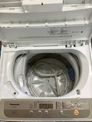 パナソニック洗濯機NA-F60B11 6.0Kg  年製2018 動作品　保証付き