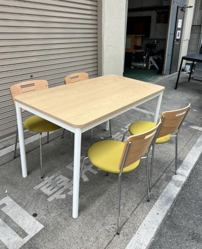 A586♠️ダイニングセッ✨ト「IKEA TOMMARYD テーブル」「オカムラ BZチェア4脚」