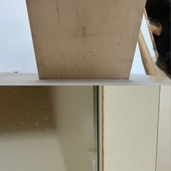 収納家具　木製　ガラス戸付き　棚　ボックス　(約)D39cm×W39cm×H39.5cmの画像