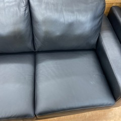 3人掛けソファー　ブラック　ヨゴレ有　27,500円の画像