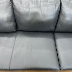 3人掛けソファー　ブラック　ヨゴレ有　27,500円の画像