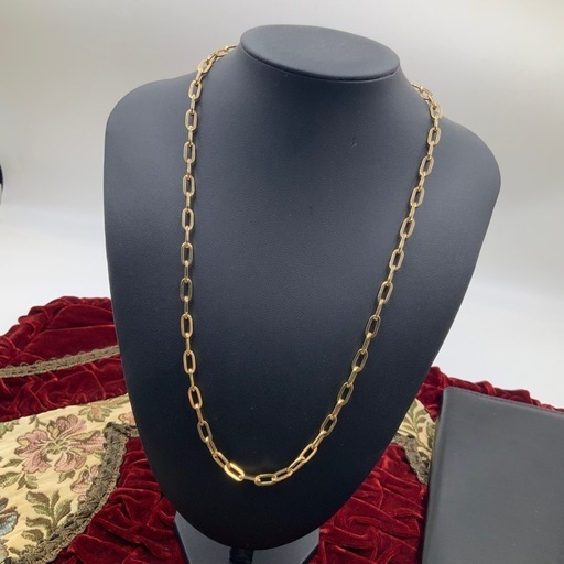 K18 クリップチェーン　ネックレス　17.6g 約60cm 幅5.3mm