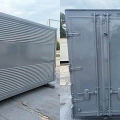 No.924 アルミバン 2t 車  アルミ 箱 バイク 倉庫 トラック コンテナ 米 保管庫 物置 DIYの画像