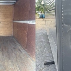 No.925 アルミバン 2t ロング 車  アルミ 箱 バイク 倉庫 トラック コンテナ 米 保管庫 物置 DIYの画像