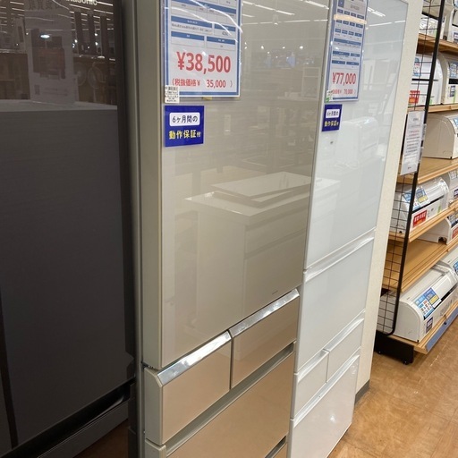 5ドア冷蔵庫  Panasonic NR-E430GVL-N 2015年製　426L 38,500円