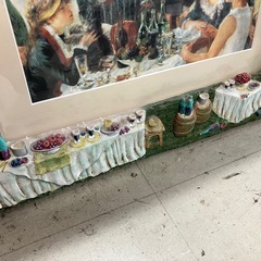 O2506-151 ピエール＝オーギュスト・ルノワール 舟遊びをする人々の昼食 複製画 立体額縁 汚れ有りの画像