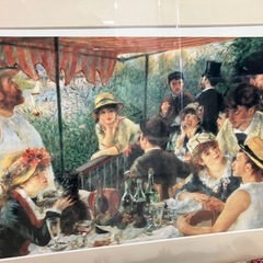 O2506-151 ピエール＝オーギュスト・ルノワール 舟遊びをする人々の昼食 複製画 立体額縁 汚れ有りの画像