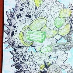手描き作品  アーミーサザエ