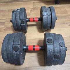 トレーニングベンチとダンベルのセット