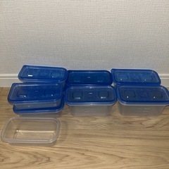 #食品保存容器 9個セット 透明/青