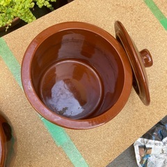 台所に　ぬか漬けに美品かめ　瓶　２つまとめての画像