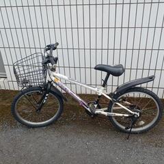 子ども自転車　白