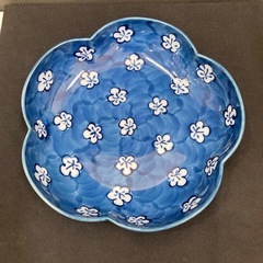 ★【源右衛門】中鉢 古染風 染付梅絵 梅形鉢 北九州店頭販売のみ　　　　の画像