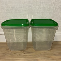 #保存容器 2個セット クリア グリーン