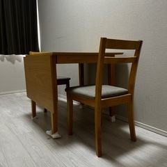 ※引き取り限定　伸長式 ダイニング 3点セットの画像