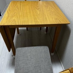 ※引き取り限定　伸長式 ダイニング 3点セットの画像