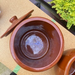 台所に　ぬか漬けデビュー美品な瓶　かめ２つ　その2の画像