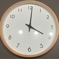 【美品】レムノス　壁掛け時計　電波時計