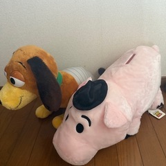 トイストーリーぬいぐるみ両方2個ずつ有の画像