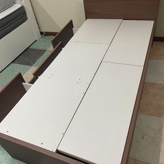 ニトリ シングルベッドフレーム 収納・コンセント付きの画像