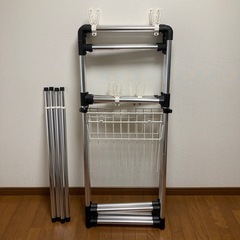 室内物干し　コンパクト収納の画像