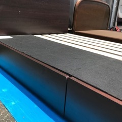 シングルベッドフレーム ヘッドボード多収納の画像