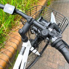 中古自転車 Panasonic パナソニック 電動アシスト自転車 Velo Star クロスバイク 6段変速 バッテリー8Ah LEDオートライト 満タン35km走行可能 通勤 通学 近所のお出掛けなどにの画像