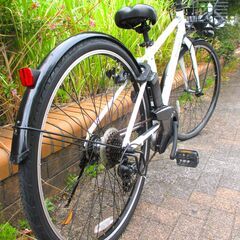 中古自転車 Panasonic パナソニック 電動アシスト自転車 Velo Star クロスバイク 6段変速 バッテリー8Ah LEDオートライト 満タン35km走行可能 通勤 通学 近所のお出掛けなどにの画像