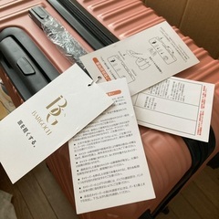 キャリーバッグ　旅行カバン　サーモンピンクの画像