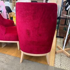【愛品館八千代店】1人掛けソファ　REDの画像