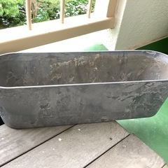 取引中【コストコ購入】プランター55cmグレー/アートストーンラウンドコンテナの画像