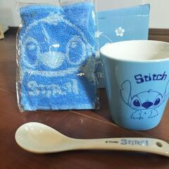 スティッチ　コップ&スプーン&ミニタオル
