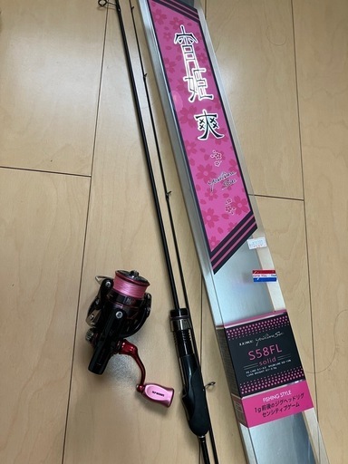値下げ　アジングセット　宵姫58FLS 月下美人MX2000s