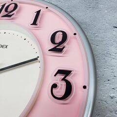 【非対面お渡しOK!】可愛い ピンクの壁掛け時計 LANDEX QUARTZ/クオーツ の画像