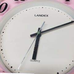 【非対面お渡しOK!】可愛い ピンクの壁掛け時計 LANDEX QUARTZ/クオーツ の画像