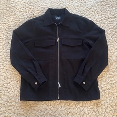 美品　ZARA ブラック ジャケット ジップアップ　 L