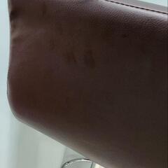 2脚セット カウンターチェア バーチェア キッチンチェア ハイチェア ブラウンの画像