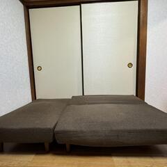 リクライニングソファー+オットマンの画像